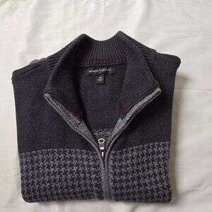 Banana Republic Full Zip Sweater Multi-Gray Pockets Casual